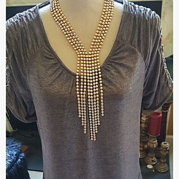 💥💥DROP!💥💥BRONZY TAUPE  TOP💥💥 - Picture 1 of 4